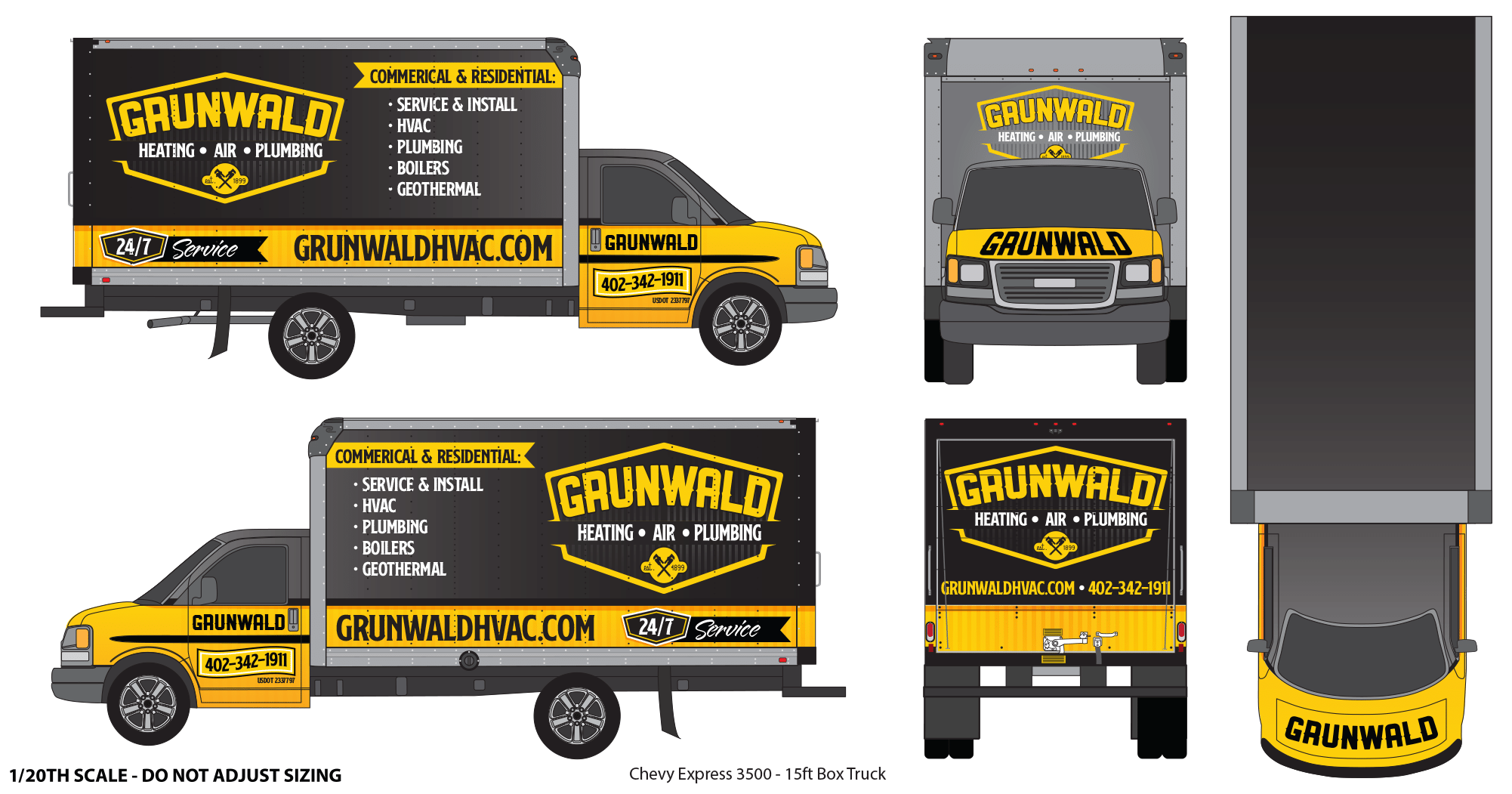 Grunwald branded truck graphics concept